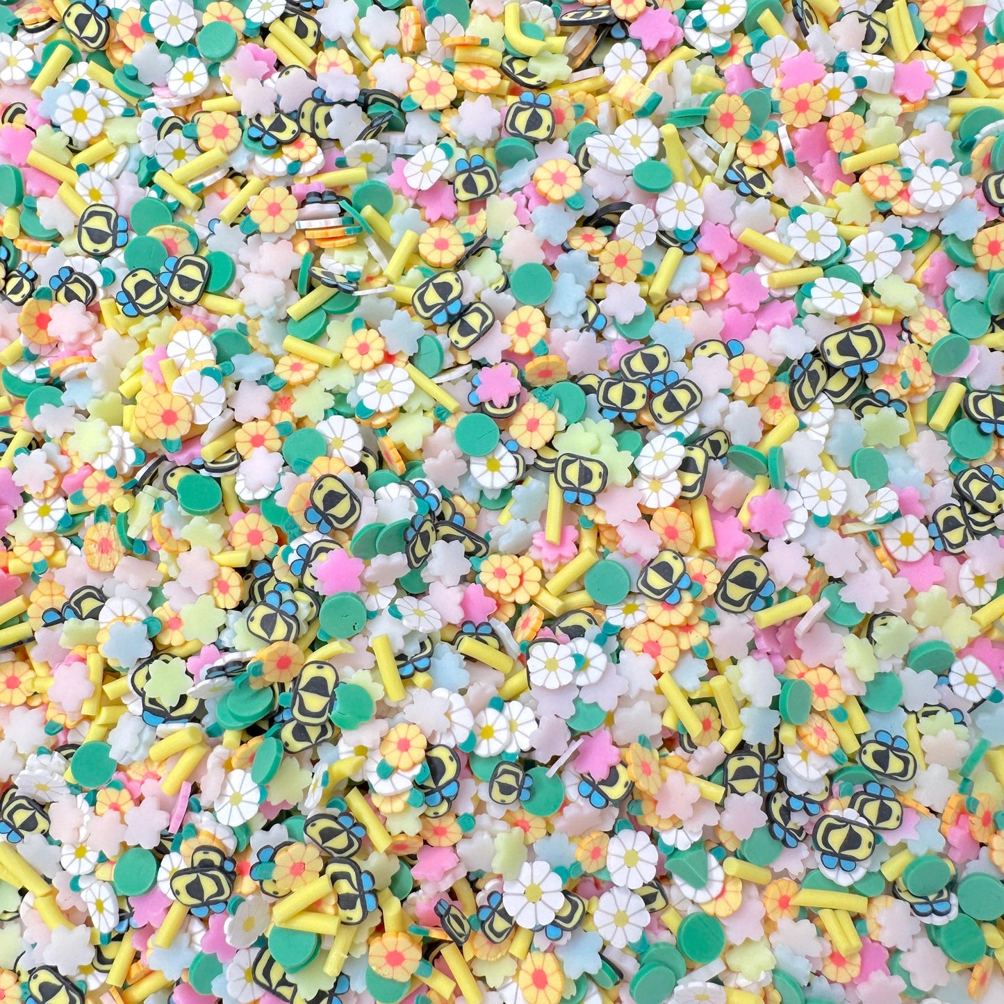 FAKE Pollen Season, Spring Themed Polymer Clay Sprinkle Mix (NOT EDIBLE)