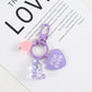 Cute Acrylic Love Bear with Star Bead, Love Themed Keychain, Key ring