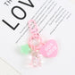 Cute Acrylic Love Bear with Star Bead, Love Themed Keychain, Key ring