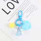 Cute Acrylic Love Bear with Star Bead, Love Themed Keychain, Key ring