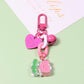 Cute Acrylic Bead and Chain Link, Animal and Flower Themed Keychain, Key ring
