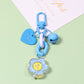 Cute Acrylic Bead and Chain Link, Animal and Flower Themed Keychain, Key ring