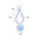 Simple Matte Bead Strand with Fluffy Pompom Themed Keychain, Keyring, Lanyard, Phone Accessories
