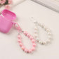 7.5CM Pearlescent Bead Keychain, Key ring, Phone Lanyard (Pink, Yellow, Green, White, Purple)