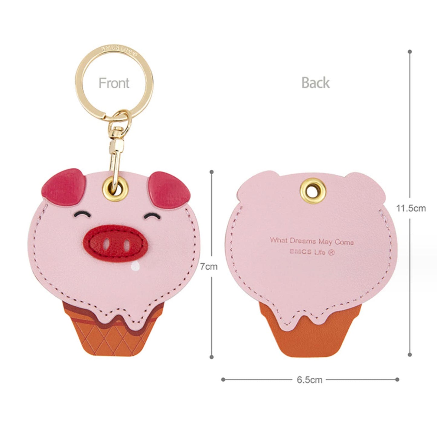 Cute Animal Themed AirTag, Key Fob Case (Bear, Pig, Cat)