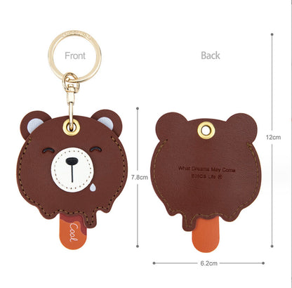 Cute Animal Themed AirTag, Key Fob Case (Bear, Pig, Cat)