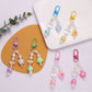 Cute AB Daisy Flower bead with Transparent Heart Themed, Keychain, Key ring