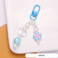 Cute AB Daisy Flower bead with Transparent Heart Themed, Keychain, Key ring