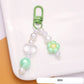 Cute AB Daisy Flower bead with Transparent Heart Themed, Keychain, Key ring