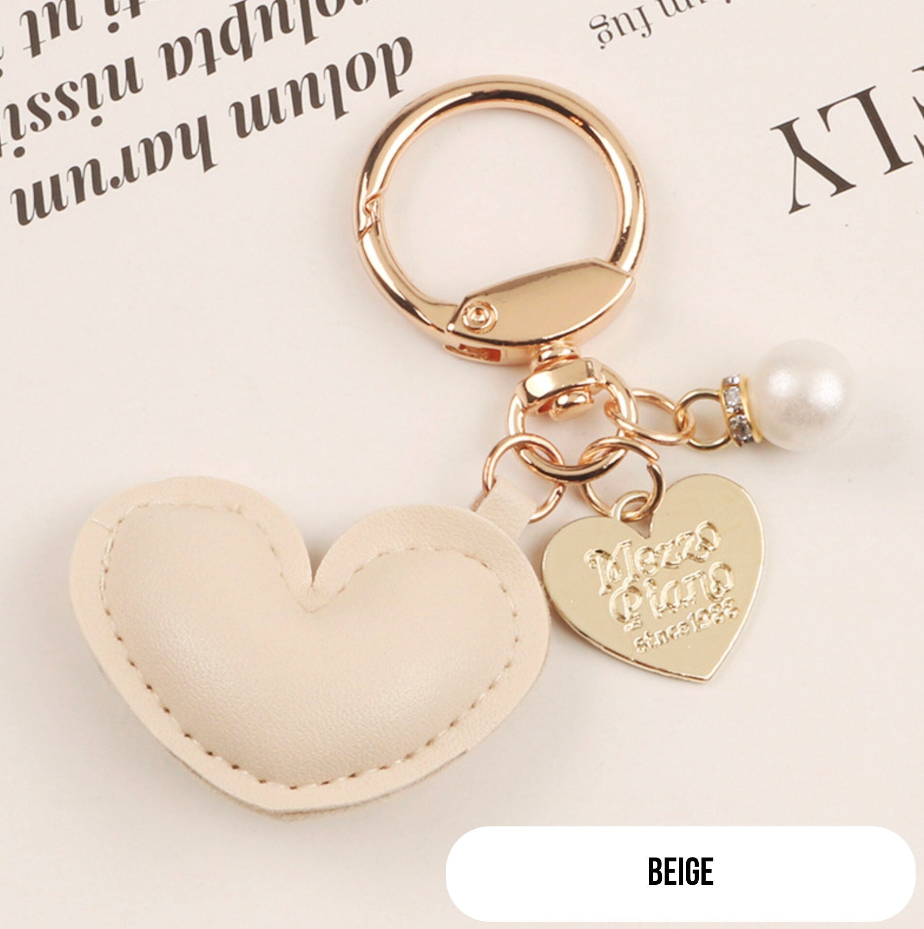 Puffy Leather Heart Themed Keychain, Keyring, Lanyard, Phone Accessories