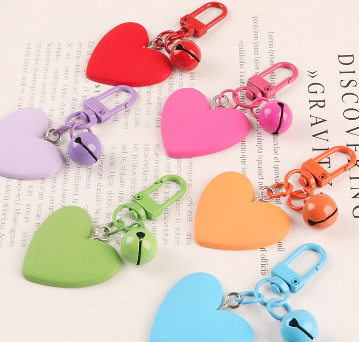 Resin Heart Charm Themed Keychain, Keyring, Lanyard, Phone Accessories