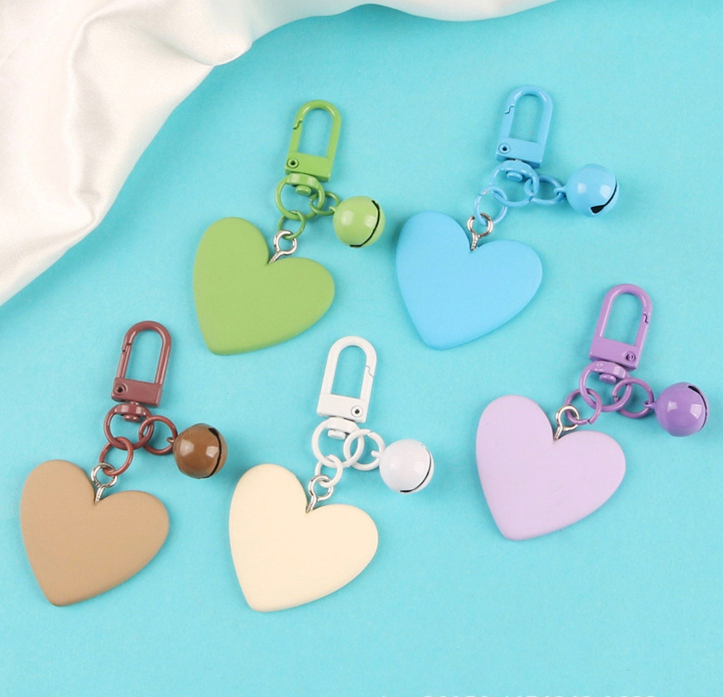 Resin Heart Charm Themed Keychain, Keyring, Lanyard, Phone Accessories